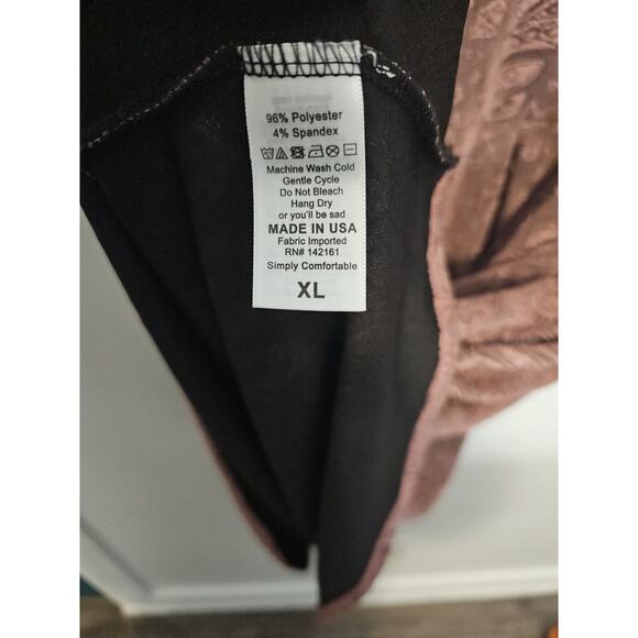 Mauve Embossed Lularoe Amelia Dress Xl - Picture 7 of 8